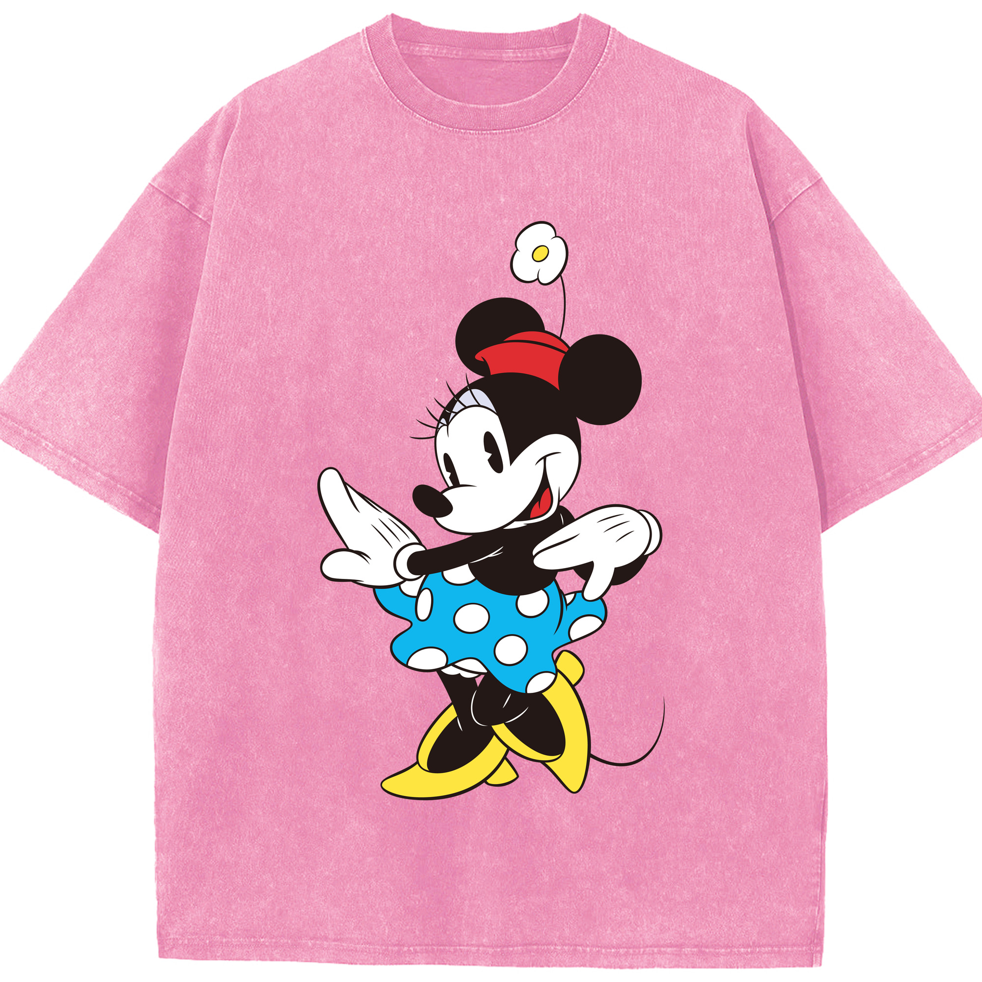 （画像用） ミッキーマウス Mickey Mouse 綿100% ヴィンテージ風 半袖Tシャツ（フロントプリント）